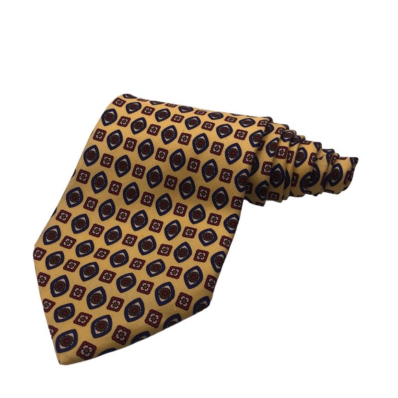 DOLCE & GABBANA GOLD NAVY PRINT Italian Silk TIE! - Picture 2 of 4